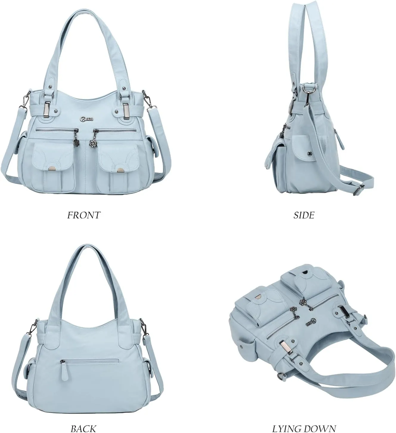 Purses and Handbags for Women Large Hobo Shoulder Bags Soft PU Leather Multi-Pocket Tote Bag