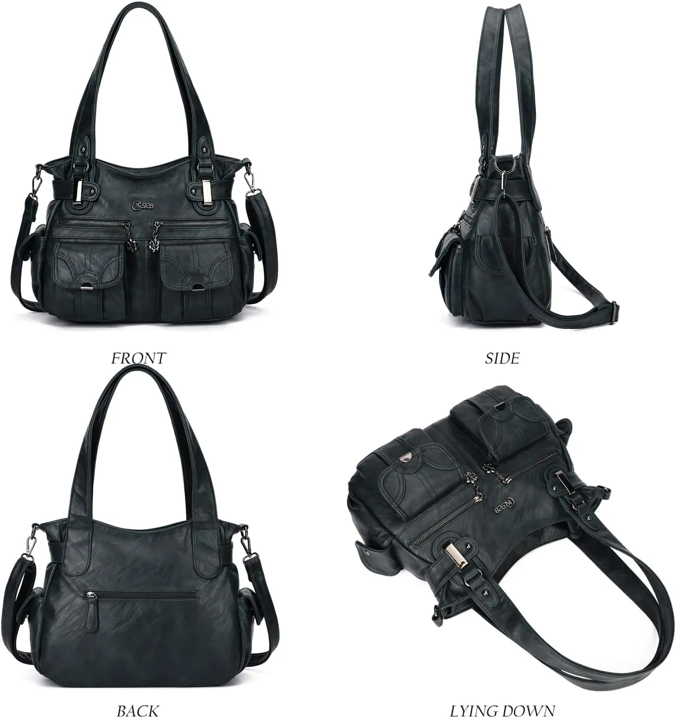 Purses and Handbags for Women Large Hobo Shoulder Bags Soft PU Leather Multi-Pocket Tote Bag