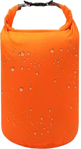 R2Depot Waterproof Dry Bag, 5L/10L/20L/40L/70L Dry Storage Bag for Kayaking, Gym, Hiking, Swimming (Orange, 20L)
