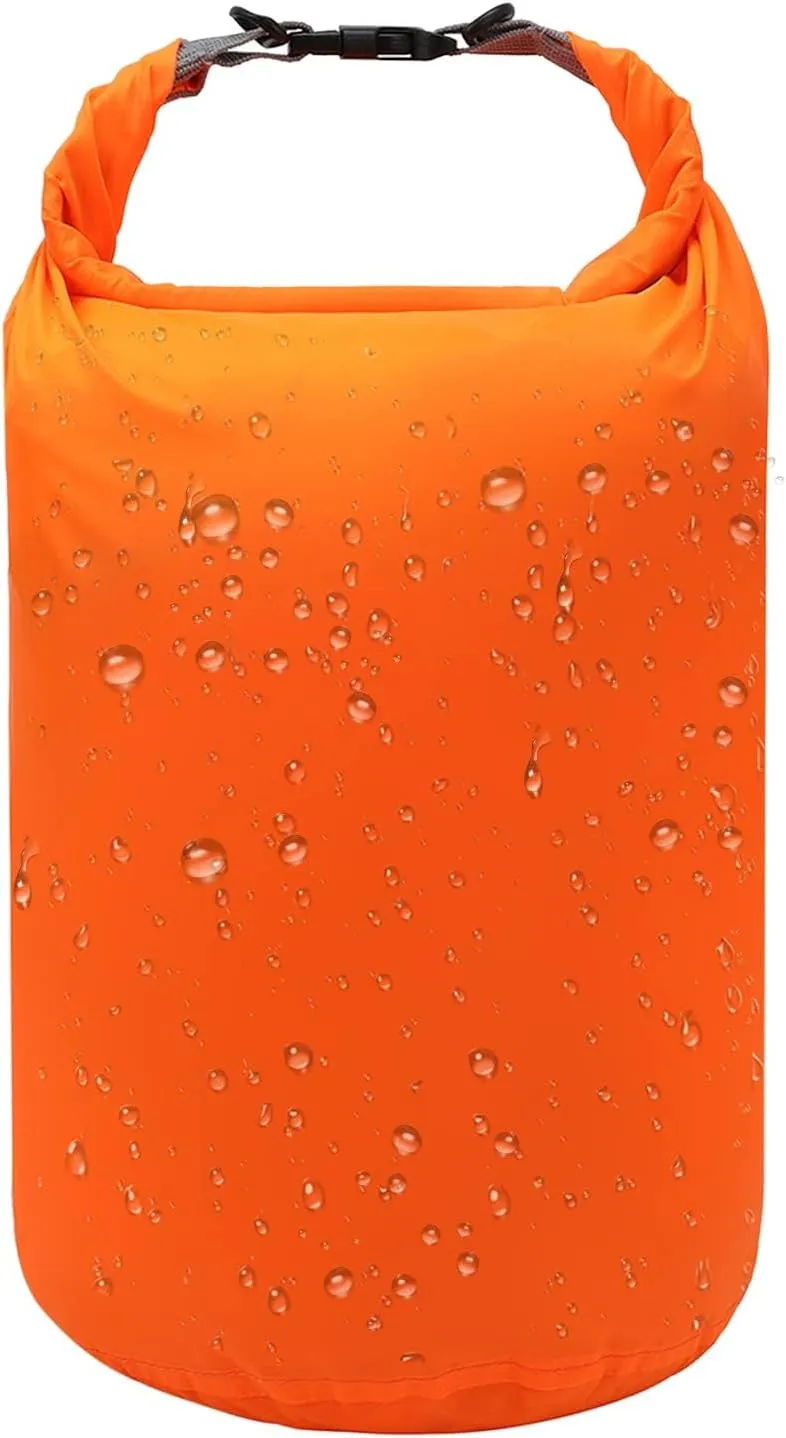 R2Depot Waterproof Dry Bag, 5L/10L/20L/40L/70L Dry Storage Bag for Kayaking, Gym, Hiking, Swimming (Orange, 20L)