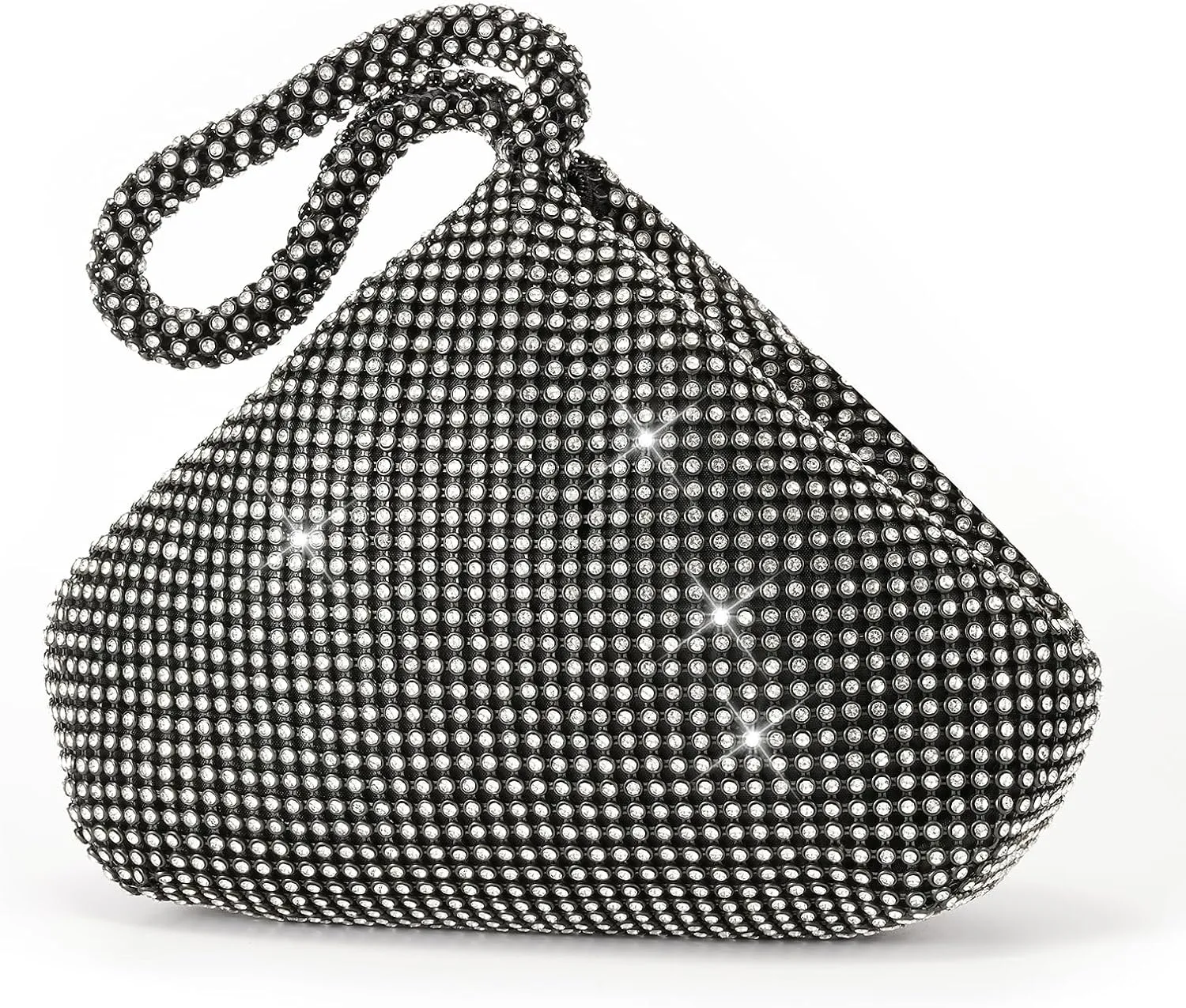 Rhinestone Clutch Purses Evening Handbags for Women's Vintage Elegant Triangle Purse for 1920s Party Wedding