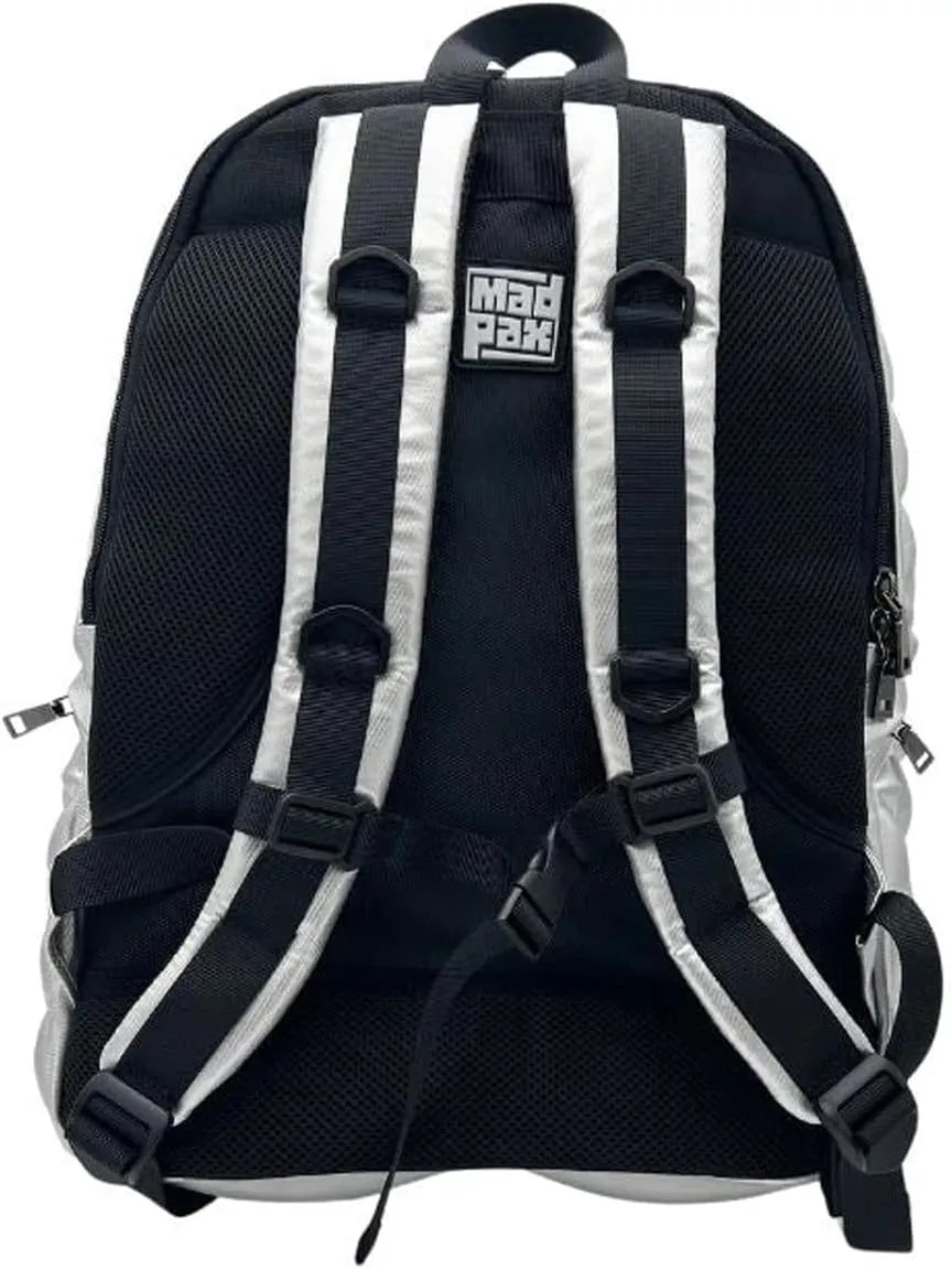 Scale Silver Premium Lightweight 15" Laptop functional Durable Stylish Backpack Carry On Unisex Casual Travel Commuter Bag for Men & Women