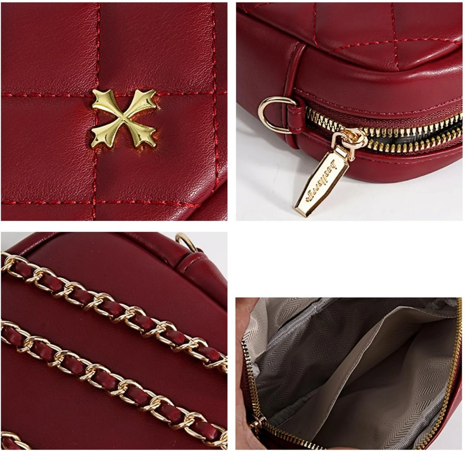 Small Crossbody Bags for Women Satchel Camera Bag Camera Pouch Pu Leather Trendy Purse with Adjustable Strap