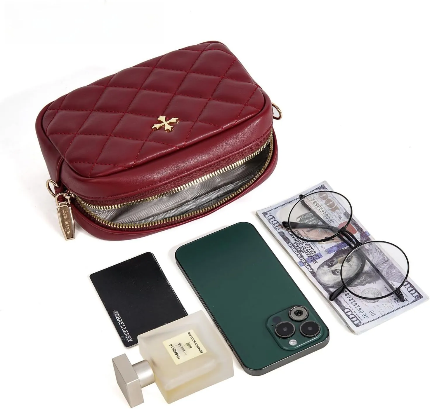 Small Crossbody Bags for Women Satchel Camera Bag Camera Pouch Pu Leather Trendy Purse with Adjustable Strap