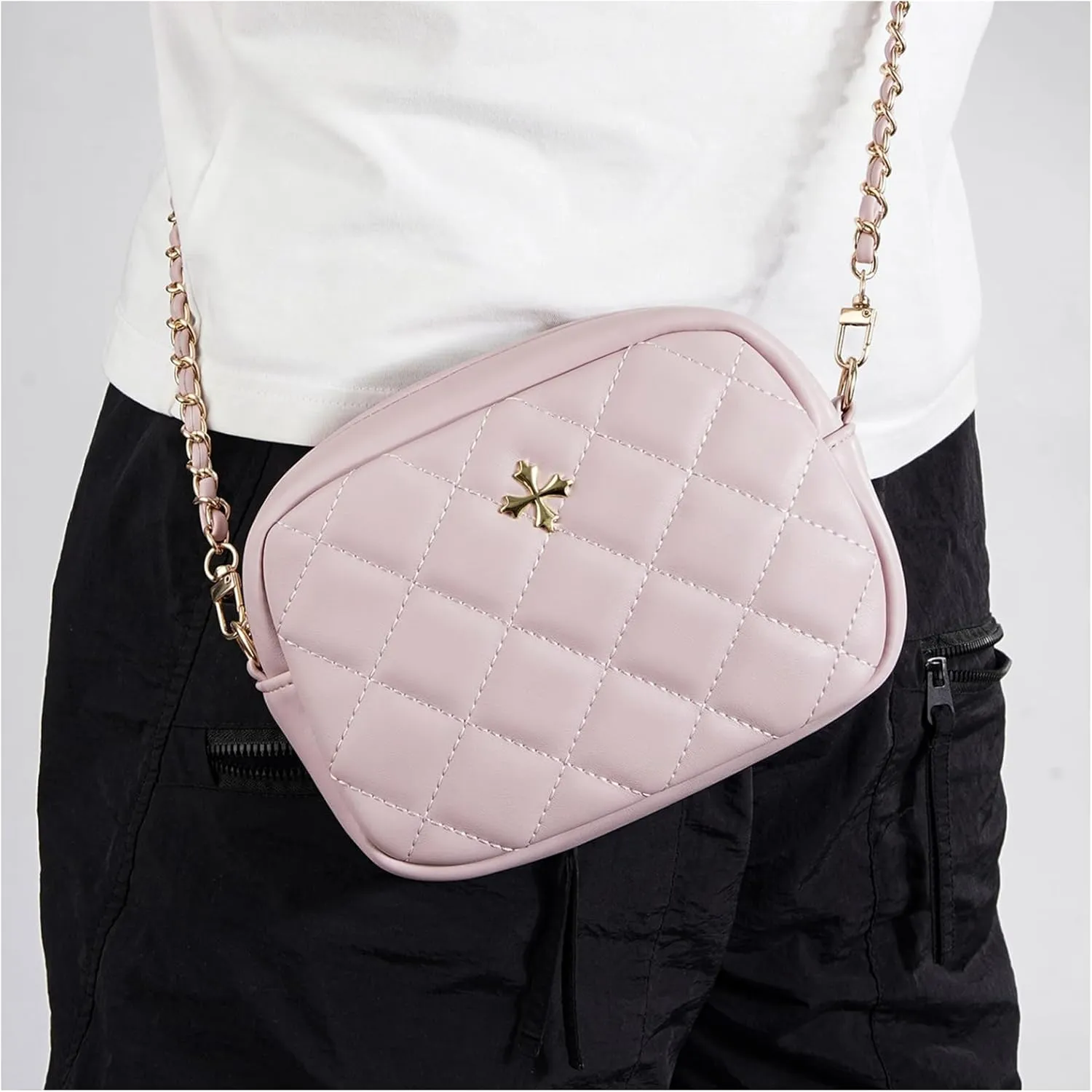 Small Crossbody Bags for Women Satchel Camera Bag Camera Pouch Pu Leather Trendy Purse with Adjustable Strap