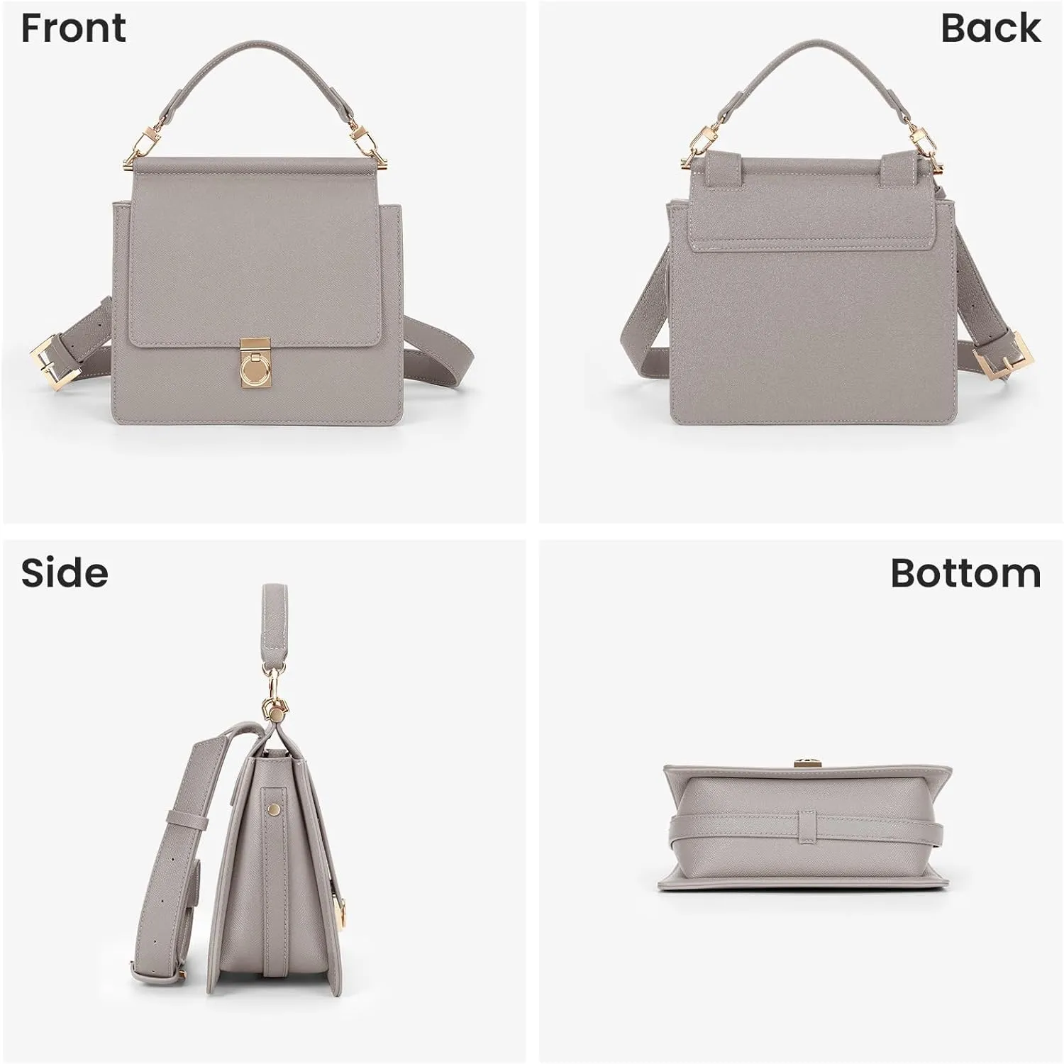 Small Top Handle Satchel Bag Mini Faux Leather Handbags Purses for Women Luxury Designer Fashion Crossbody Bags