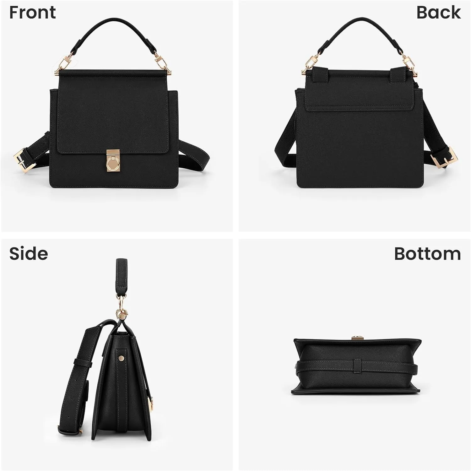 Small Top Handle Satchel Bag Mini Faux Leather Handbags Purses for Women Luxury Designer Fashion Crossbody Bags