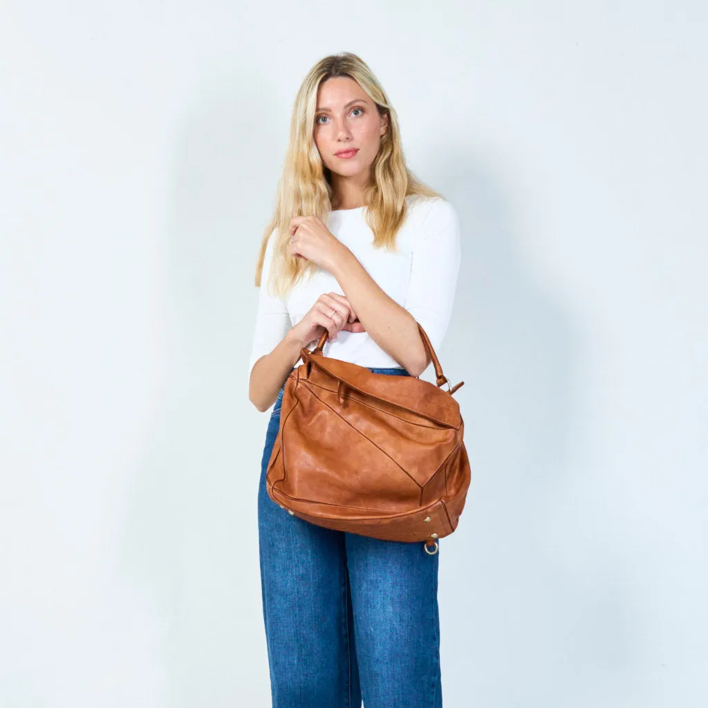 Soft leather vintage office bag wholesale