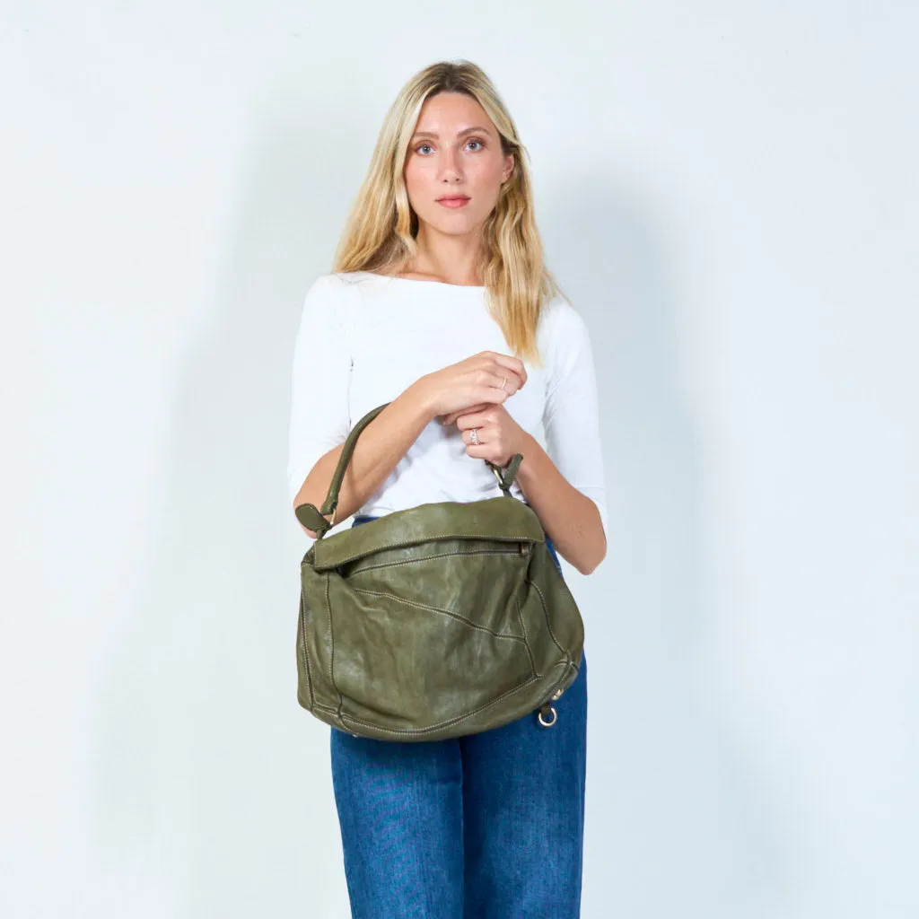 Soft leather vintage office bag wholesale