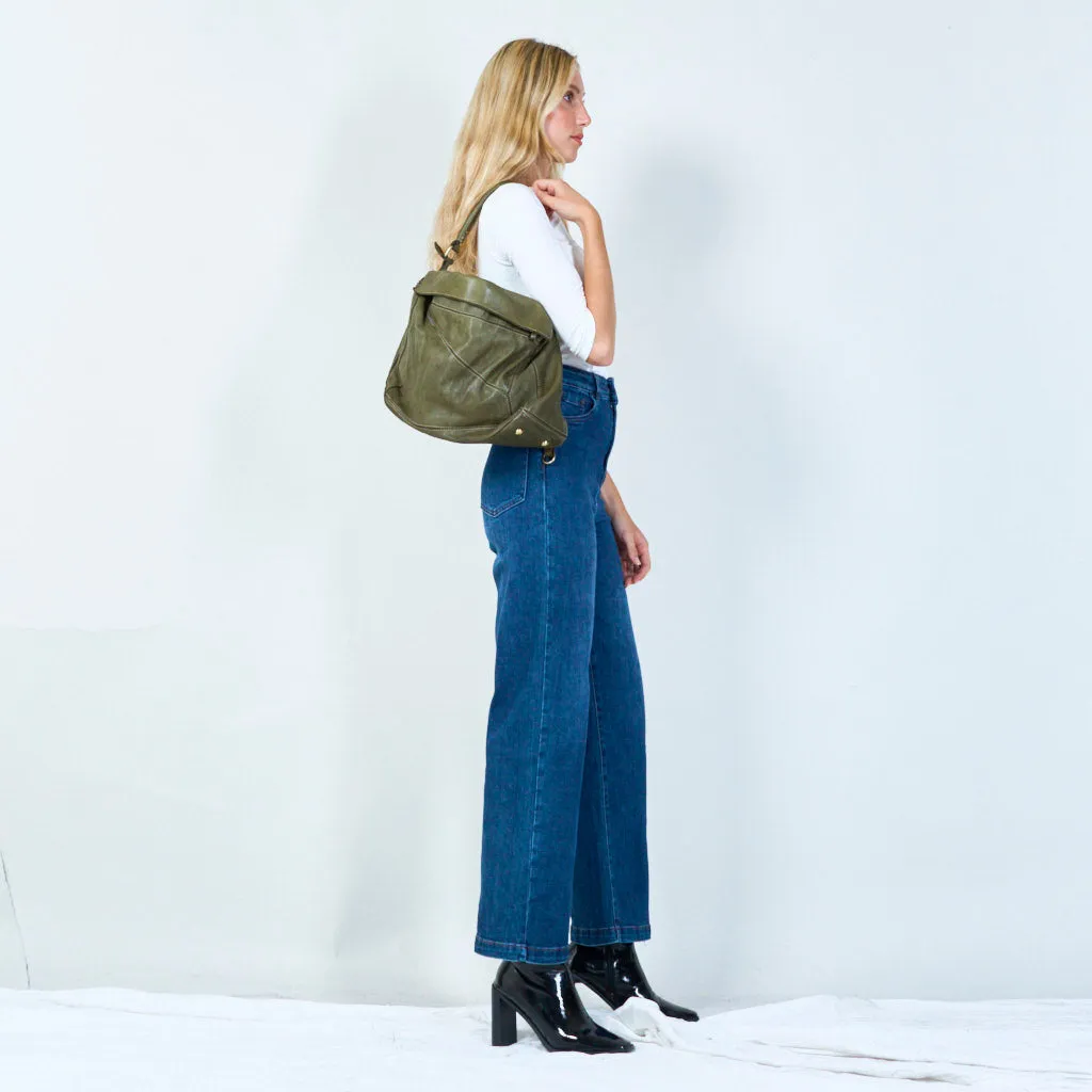 Soft leather vintage office bag wholesale