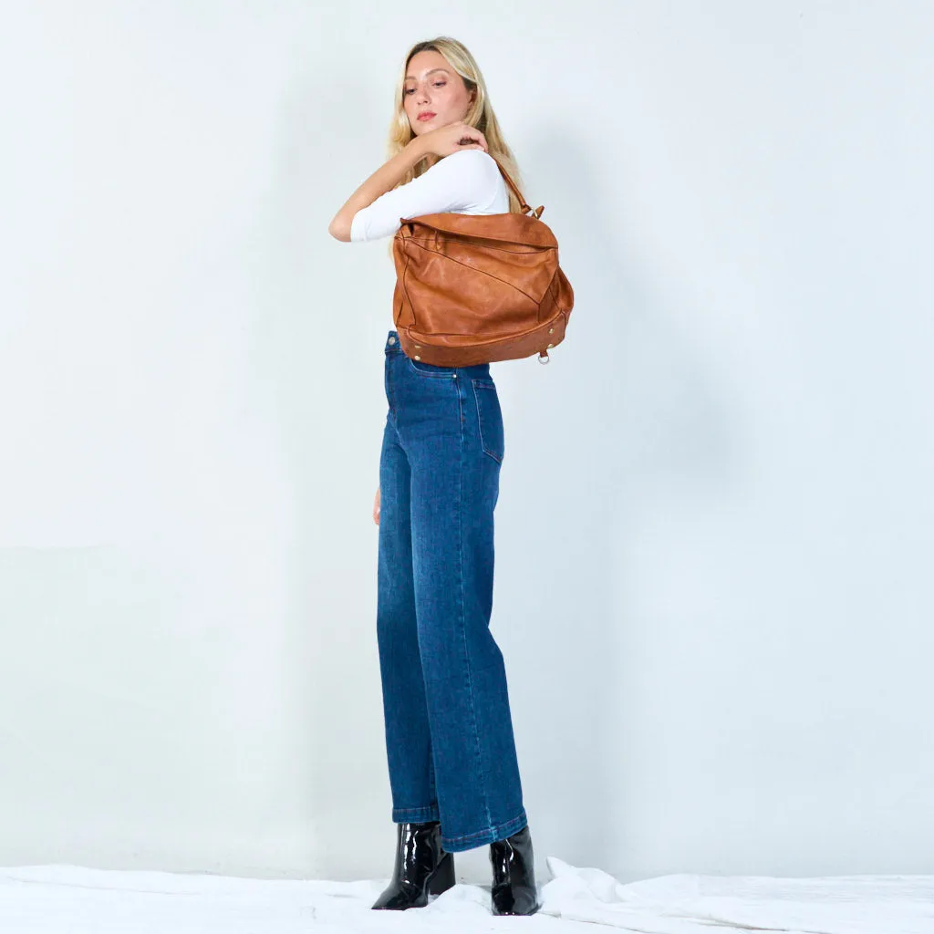 Soft leather vintage office bag wholesale