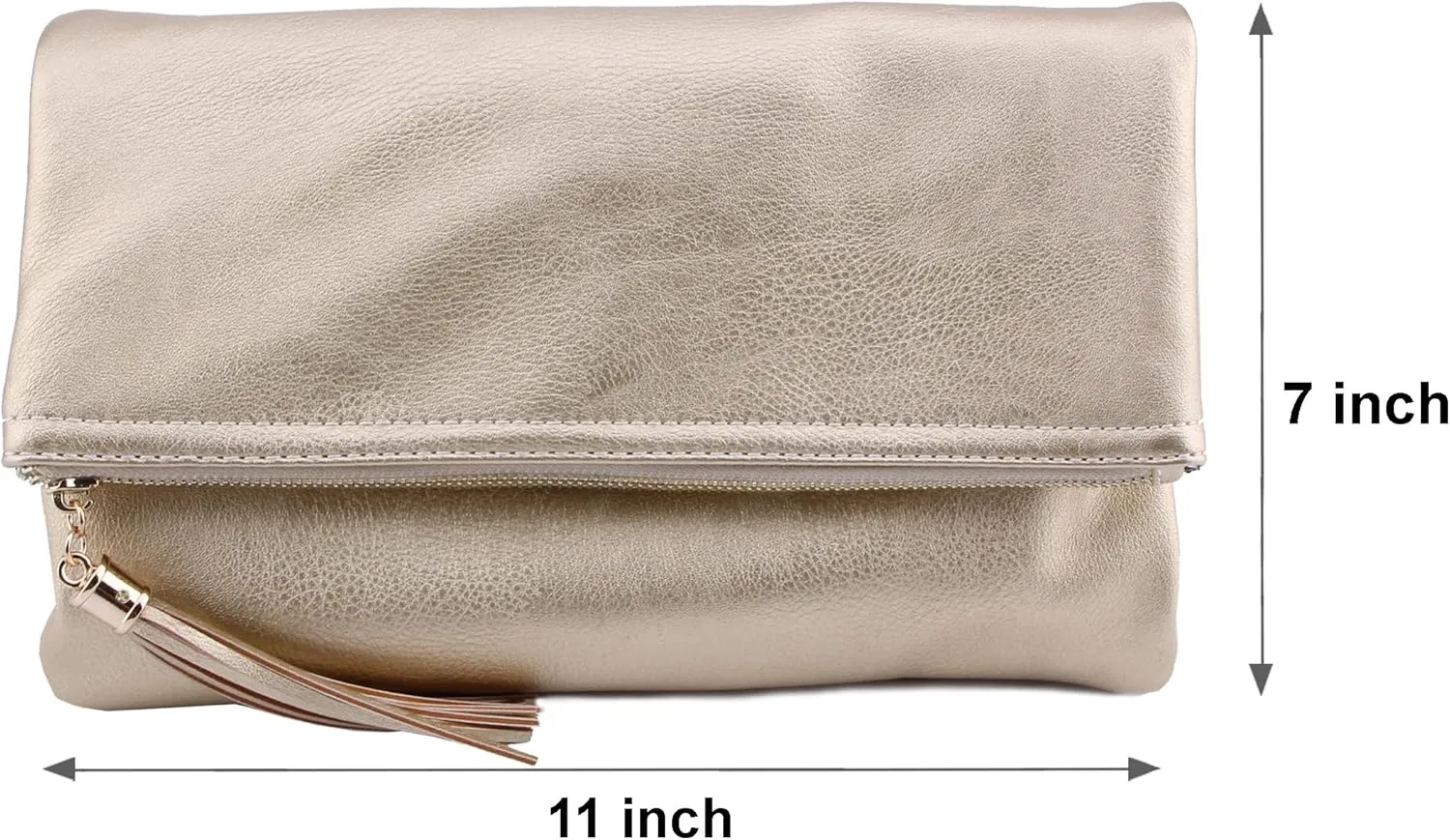 Solene Envelope Clutch Bags for Women Foldover Crossbody Tassel Wallet with Chain Strap, Elegant Evening Purse