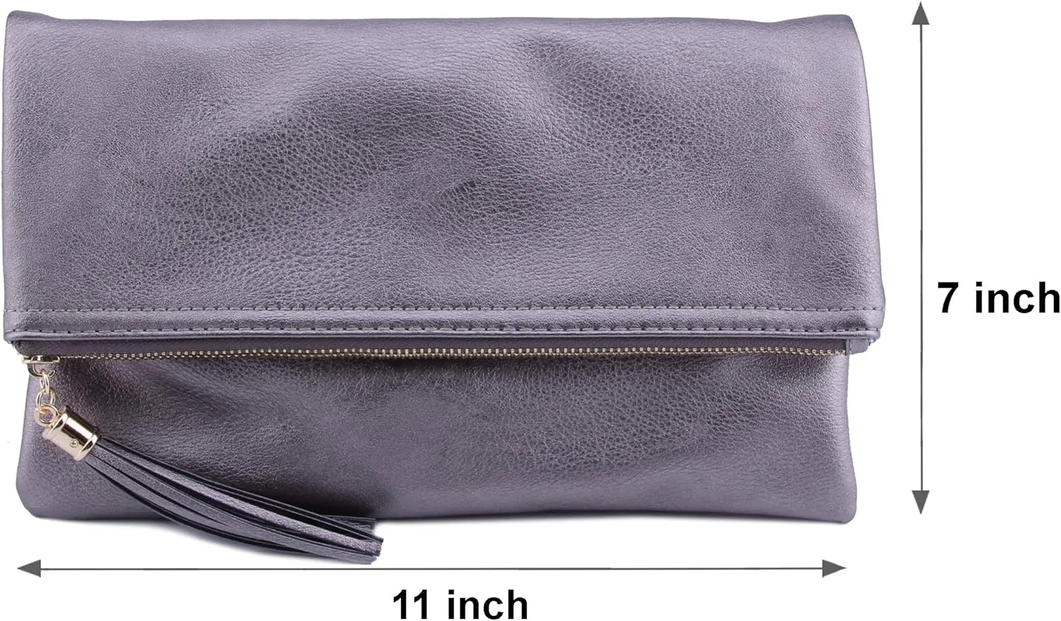Solene Envelope Clutch Bags for Women Foldover Crossbody Tassel Wallet with Chain Strap, Elegant Evening Purse