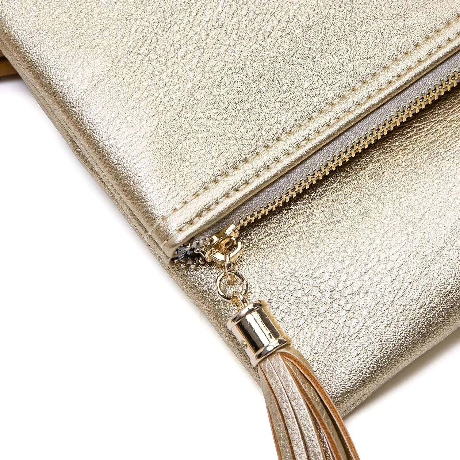 Solene Envelope Clutch Bags for Women Foldover Crossbody Tassel Wallet with Chain Strap, Elegant Evening Purse