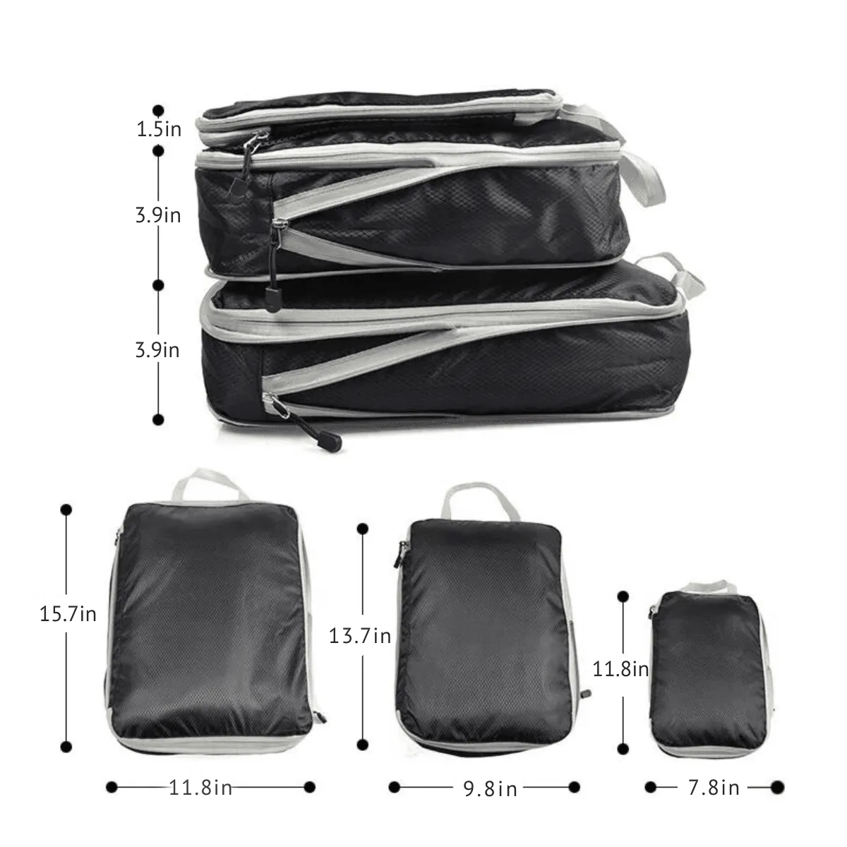 Storage Compressible Bags, Durable Waterproof Canvas, Wrinkle-Free Packing, Eco-Friendly, Multi-Purpose, Multiple Sizes Available