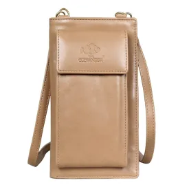 THE CLOWNFISH Adora Women's Wallet - Stylish Design, Multiple Compartments | Sling Bag | Light Brown