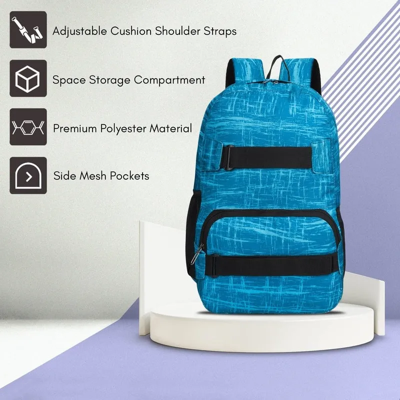 THE CLOWNFISH Hamilton Laptop Backpack - Water Resistant, Custom Organization | 18 Litres | Arctic Blue