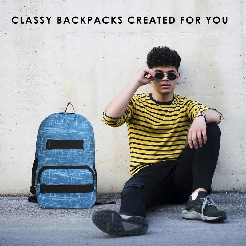 THE CLOWNFISH Hamilton Laptop Backpack - Water Resistant, Custom Organization | 18 Litres | Arctic Blue