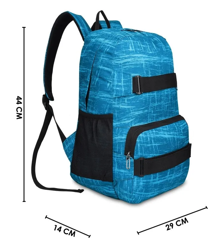 THE CLOWNFISH Hamilton Laptop Backpack - Water Resistant, Custom Organization | 18 Litres | Arctic Blue