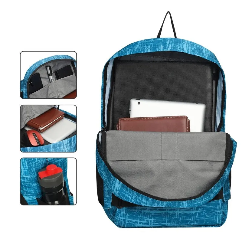 THE CLOWNFISH Hamilton Laptop Backpack - Water Resistant, Custom Organization | 18 Litres | Arctic Blue