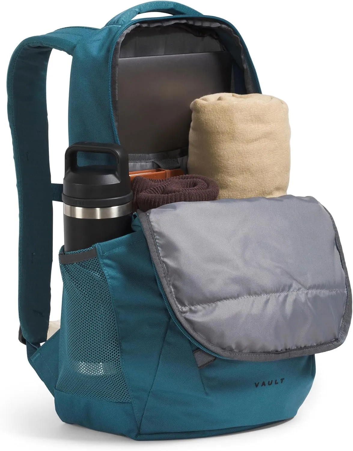 The North Face Vault Everyday Laptop Backpack | Commuter Travel Bag with Water-Repellent Finish, Spacious Main Compartment, Space/TNF Black, One Size
