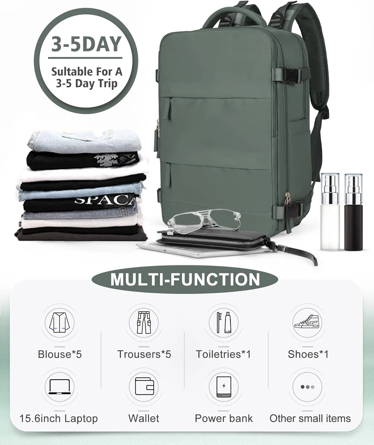 Travel Backpack For Women Men Carry On Backpack For Traveling On Airplanes Personal Item Travel Bag laptop backpacks