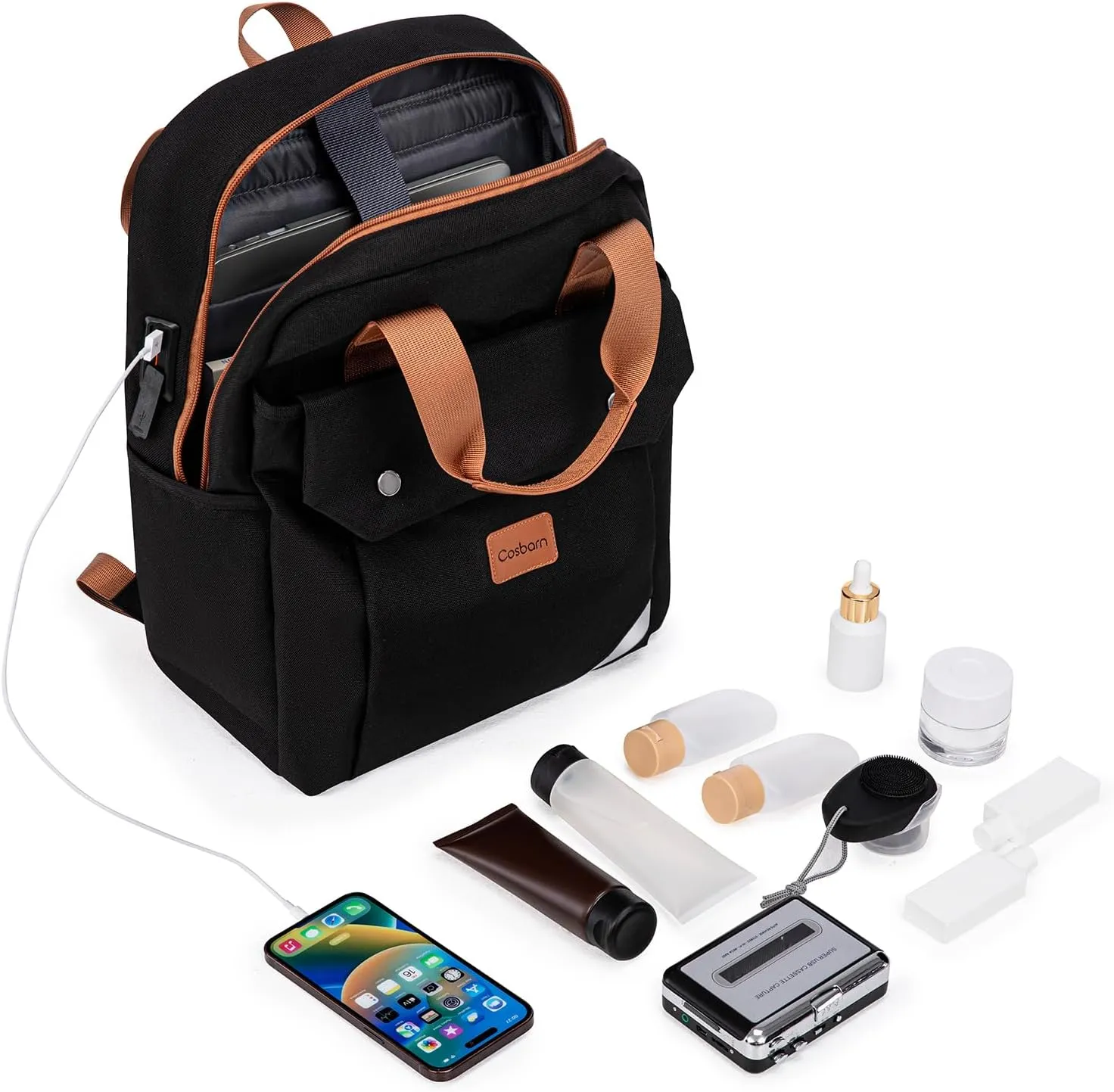 Travel Backpack with External USB Port, Durable Lightweight Backpack with One Laptop Compartment, Large backpack for Travel, College and Daily Use
