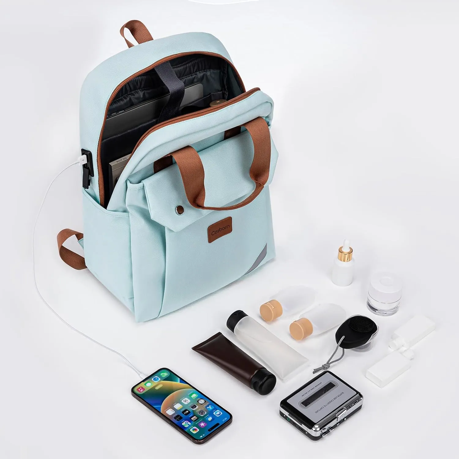 Travel Backpack with External USB Port, Durable Lightweight Backpack with One Laptop Compartment, Large backpack for Travel, College and Daily Use