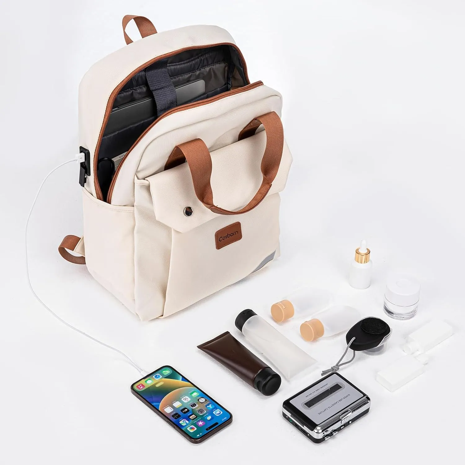 Travel Backpack with External USB Port, Durable Lightweight Backpack with One Laptop Compartment, Large backpack for Travel, College and Daily Use