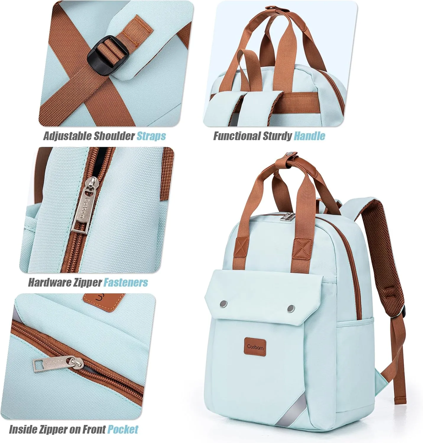 Travel Backpack with External USB Port, Durable Lightweight Backpack with One Laptop Compartment, Large backpack for Travel, College and Daily Use
