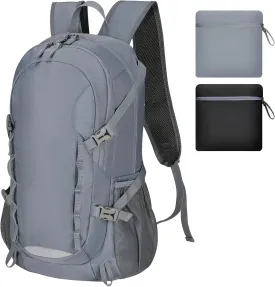 Travel Hiking Backpack 40L Ultra Lightweight Camping Packable for Men Women Water Resistant Portable DaypackGrey