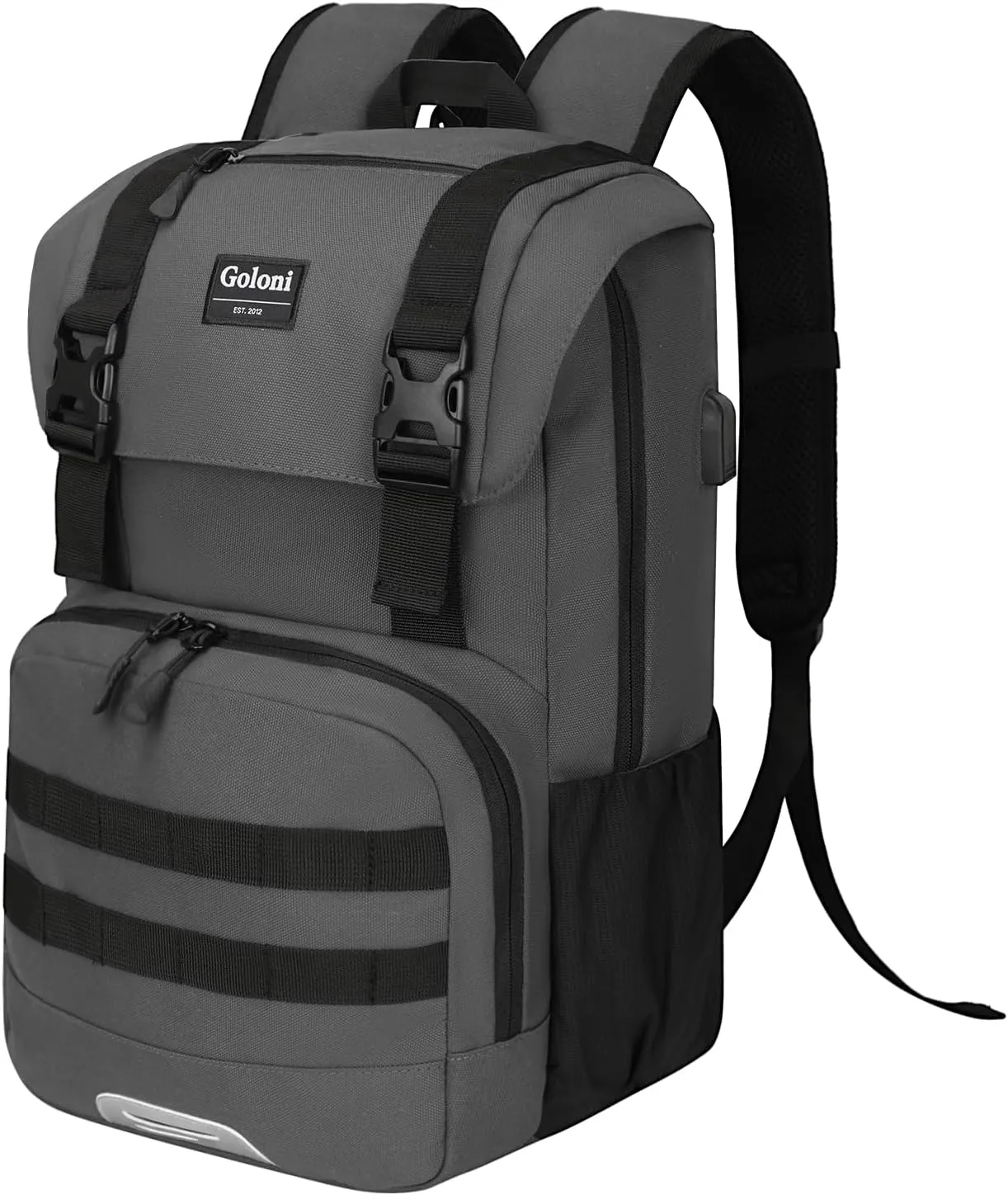 Travel Laptop Canvas Backpack Business Anti Theft Slim Durable with USB Charging Port, Water Resistant College School Computer Bag Gifts for Men & Women Fits 15.6 Inch Notebook