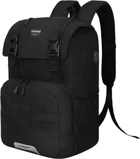 Travel Laptop Canvas Backpack Business Anti Theft Slim Durable with USB Charging Port, Water Resistant College School Computer Bag Gifts for Men & Women Fits 15.6 Inch Notebook