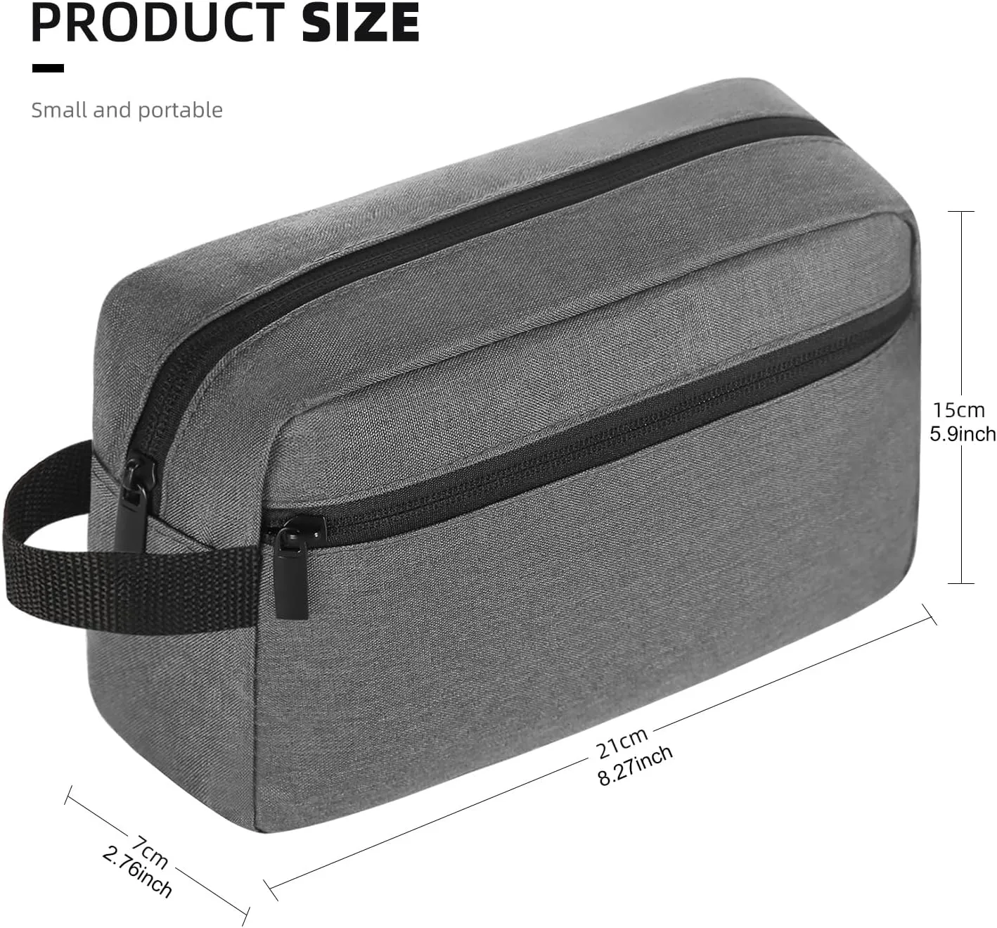 Travel Toiletry bag Toiletry bag for women men Hanging Cosmetic bag Travel accessories for Women Men (Grey)