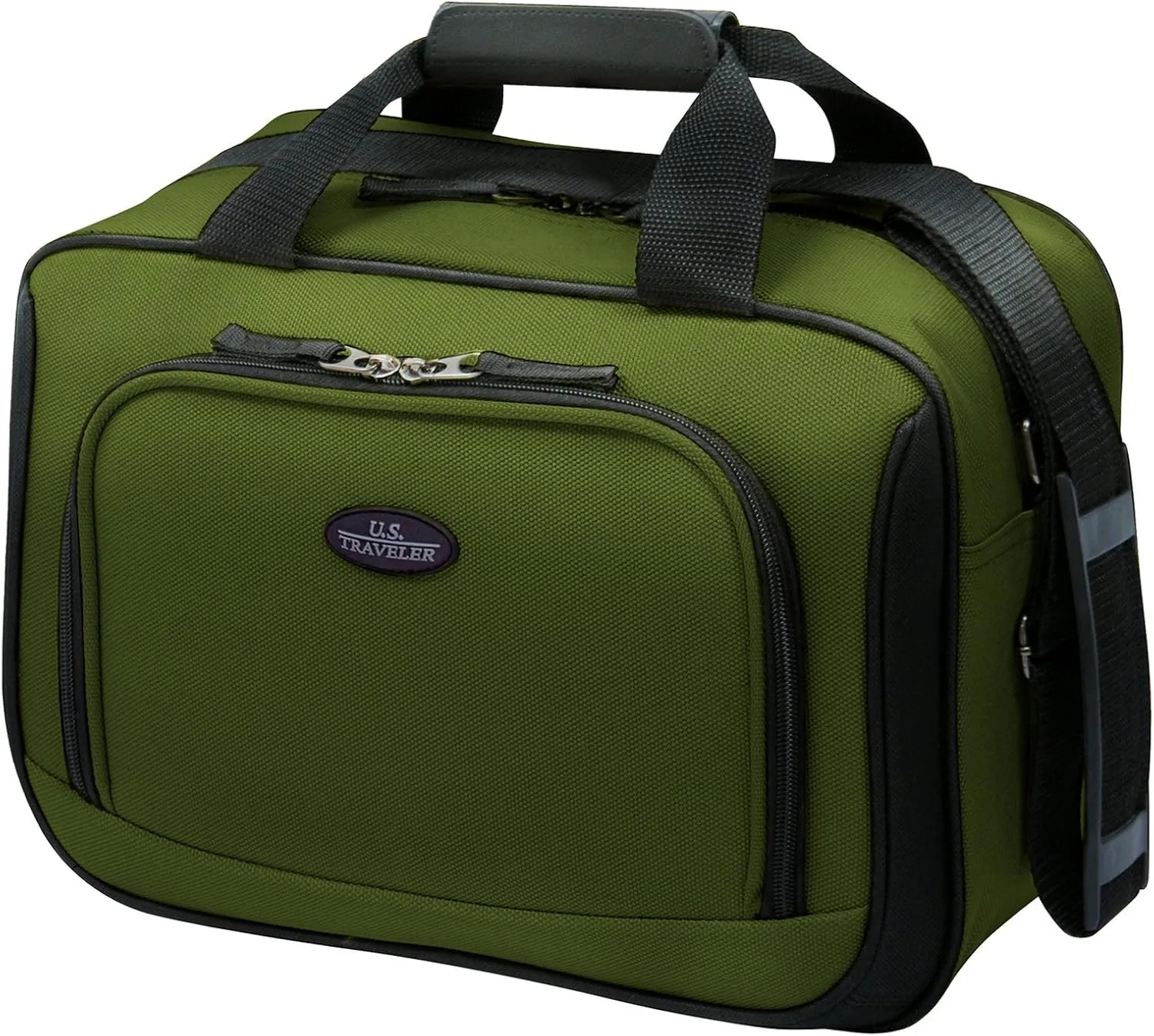 U.S. Traveler Rio Lightweight Carry-On Suitcase 20" Softside Expandable Design, Durable, Business and Travel, Evergreen, Set