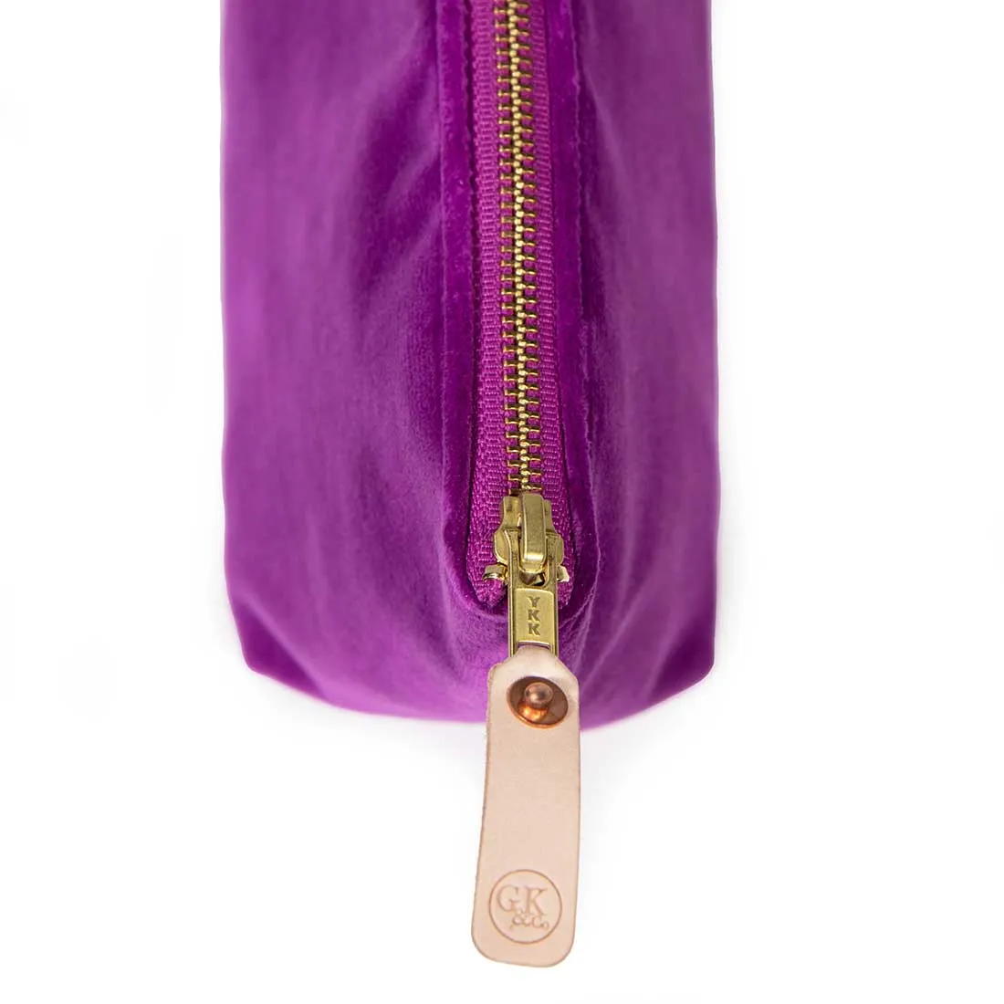Velvet Travel Clutch-Fucshia