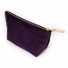 Velvet Travel Clutch-Royal Purple