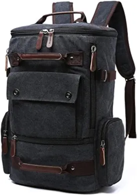 Vintage Canvas Backpack Casual Travel Rucksack 15.6inch Laptop Daypacks Hiking Camping Backpack