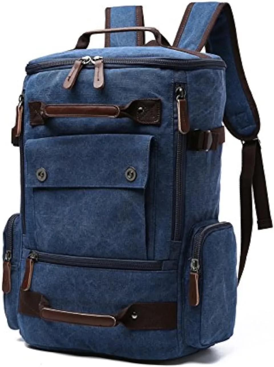 Vintage Canvas Backpack Casual Travel Rucksack 16inch Laptop Daypacks Hiking Camping Backpack