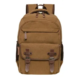 Vintage Canvas Backpack  Large Capacity Multi-Functional Durable Outdoor Rucksack