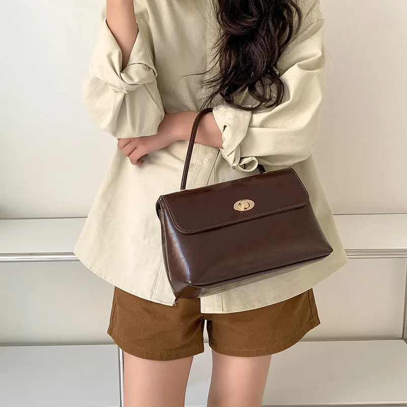 Vvsha Classic Trendy Flap Crossbody Bags For Women Vintage Handbag Luxury Designer Solid High Fashion Shoulder Bag Versatile Simple