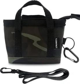 Waterproof Mini Tote Bag Organizer - Multi-Purpose Zippered Pouch for AirPods, Coins, Keys, Cosmetics | Portable Travel & Daily Use Accessory for Women/Men (5.1x3.9in with Lanyard)(Green)