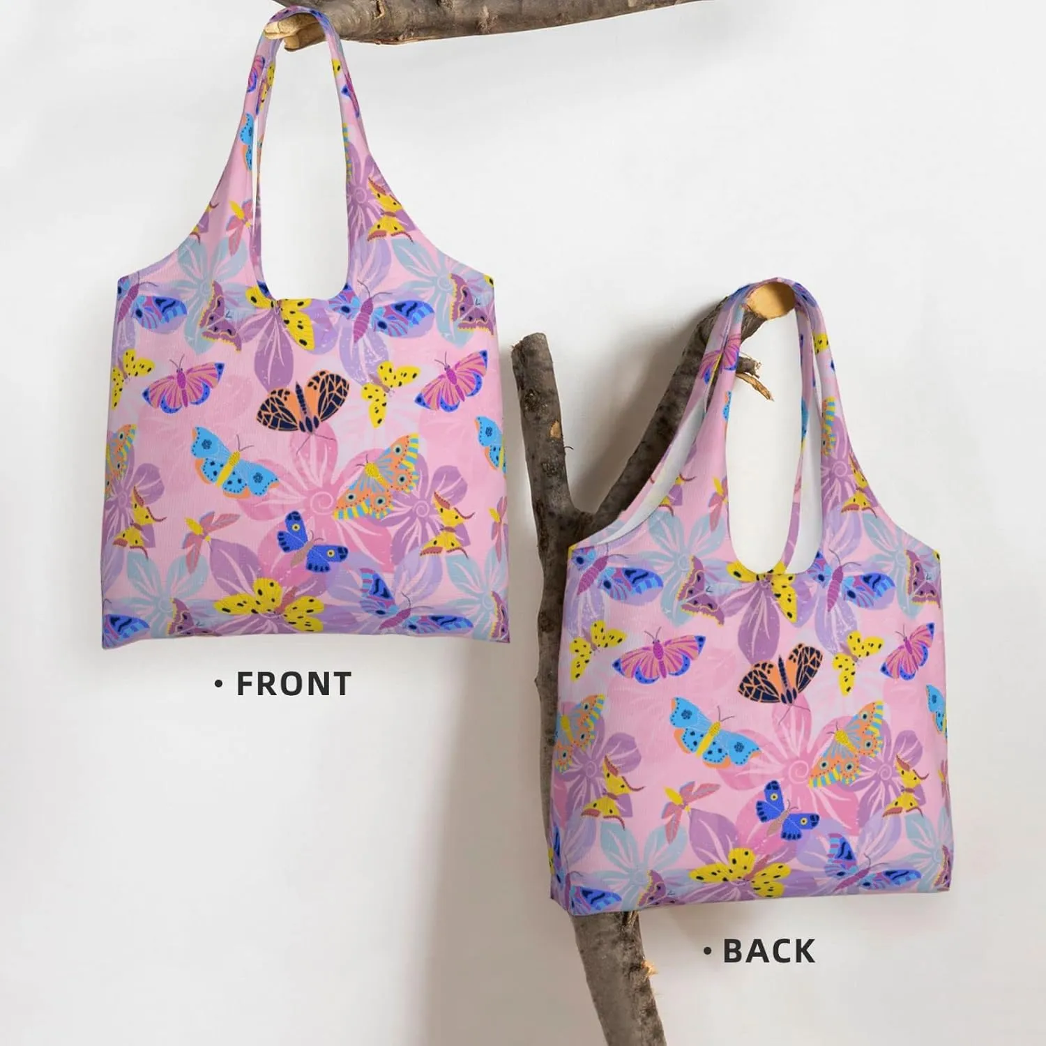 WOAIDY Reusable Grocery Bags for Kitchen, Foldable Durable Shopping Totes with 50lbs Capacity, Large Tote Bags with Handles