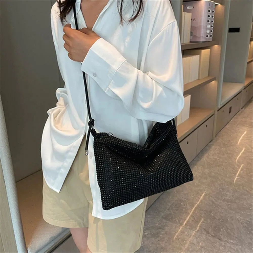 Women Evening Clutch Bag Shiny Crystal Dinner Party Wedding Purses Handbag Designer Shoulder Underarm Bags