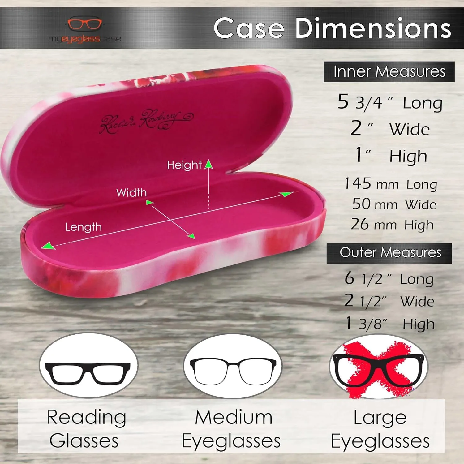 Women Glasses Case, Hard Shell Eyeglass Holder, Protective with lip for easy openning with drawstring pouch and cloth