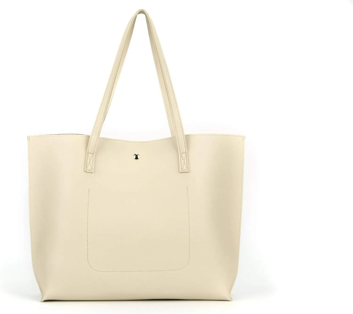 Women Tote Bags Top Handle Satchel Handbags PU Faux Leather Tote Bag with Tassel Shoulder Purse