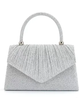 Women's Evening Handbags, Elegant Pleated Clutch Purse for Formal Prom Tea Party Wedding guest Cocktail Night Date