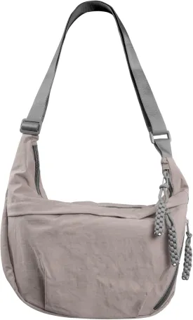 Women's Nylon Hobo Crescent Crossbody Bag, Multi-Pocket Sling Bag, Half Moon Shoulder Purse