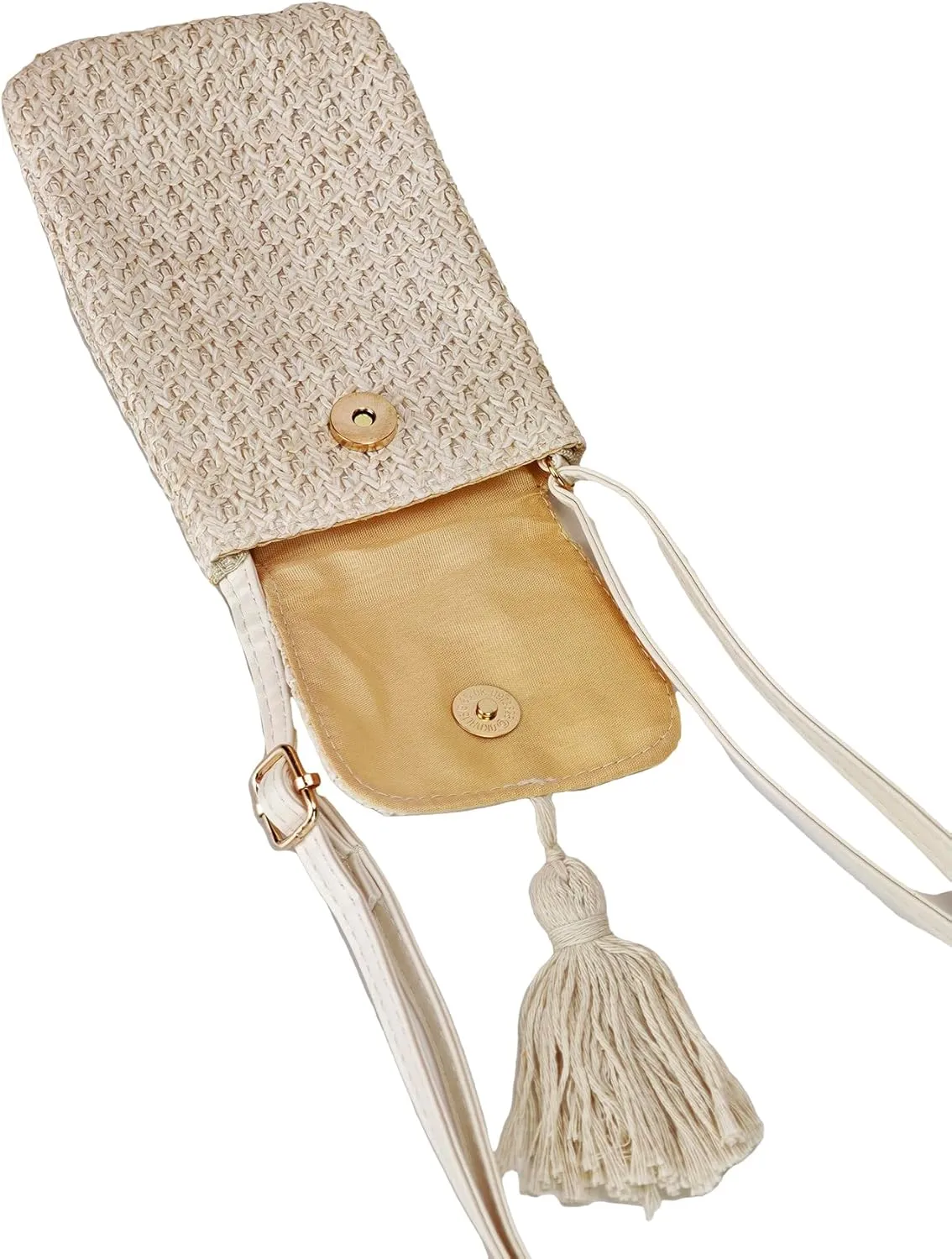 Women's Straw Crossbody Bag Woven Tassel Boho Clutch Purses Handbag Bucket Bags