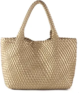 Woven Bag for WomenVegan Leather Handwoven Tote Bags with Purse Shopper Bag Large Shoulder bag